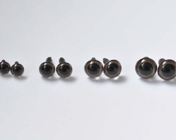 10 pcs Dark Brown Toy Animals Eyes Come With Washers