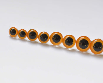 10 pcs Round Orange Amigurumi Animal Eyes