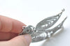 4 pcs Antique Silver Flat Swallow Dove Bird Pendants Charms A2736