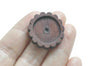 10 pcs Flower Edge Brown Wood Pendant Tray Bezel Setting Blanks A1492