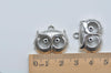 10 pcs Antique Silver Owl Head Charms Pendants  17x24mm A2250