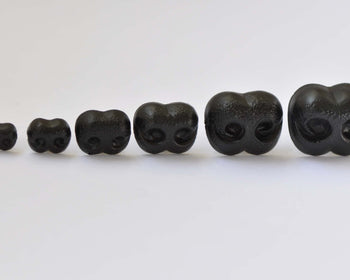 5 pcs Black Dog Nose Amgiurumi Safety Nose Come With Washers