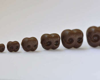 5 pcs Brown Dog Nose Amgiurumi Safety Nose Come With Washers