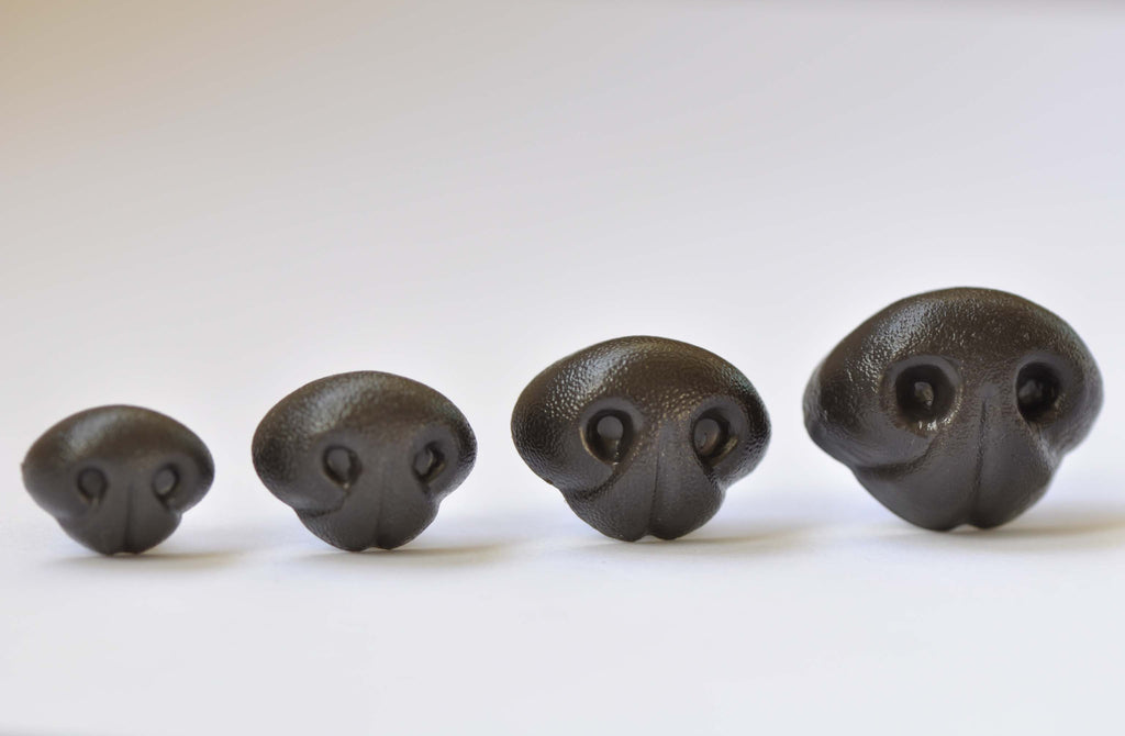 5 pcs Dark Brown Dog Nose Come with Washers
