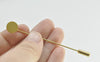 10 pcs Gold Lapel Stick Pin Clutch 65mm/93mm With 10mm Pad