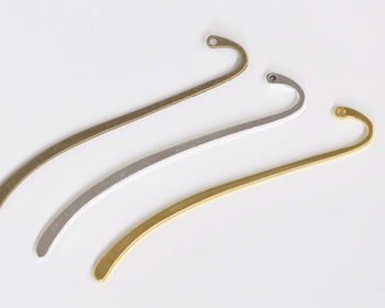 10 pcs Blank Hook Bookmarks Antique Bronze/Silver/Gold