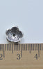 20 pcs Antique Silver Textured Coil Flower Bead Caps A961