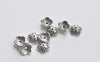 20 pcs Antique Silver Textured Coil Flower Bead Caps A961