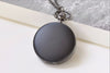 Matte Black Round Pocket Watch A8384