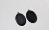 Black Pendant Tray Blank Base Setting Match 30x40mm Cabochon A8385