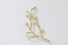 Brass Coral Branch Connectors Twig Pendants 30x52mm Set of 2