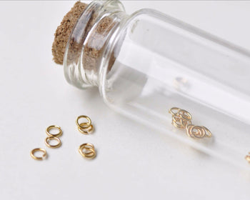 300 pcs Anti Tarnish 18K Gold Plated Brass Jump Rings 3mm 25G A8601