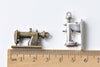 Antique Bronze/Silver Sewing Machine Charm Pendants Set of 10