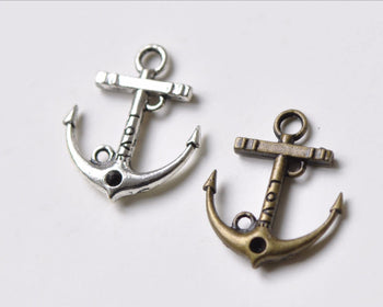 Supplies - Love Anchor Charms Nautical Pendant Connector 