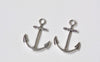Charms - Antique Silver Long Hope Anchor Charms Pendants Set of 20 A8401
