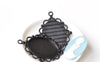 Black Base Pendant Tray Bezel Match 30x40mm Cabochon Set of 5 A8402