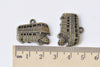 Double Decker London Bus Charms Antique Bronze Finish 17x25mm Set of 20 A8403