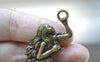Antique Bronze/Silver Mermaid Connectors Fairy Pendants Set of 6