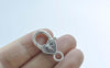 10 pcs Antiqued Bronze/Silver Heart Lobster Clasps 14x26mm