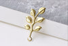 10 pcs Raw Brass Leaf Branch Twig Stamping Embellishments A8577