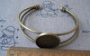 Accessories - 1 Pc Antique Bronze Brass Bracelet Cuff With Bezel Match 20mm Cameo A4170