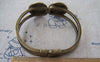 Accessories - 1 Pc Antique Bronze Brass Bracelet Cuff With Double Bezel Match 20mm Cabochon A2433