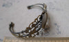 Accessories - 1 Pc Antique Bronze Brass Brushed Sawtooth Bracelet Cuff Match 18x25mm Cabochon Oval Bezel A7274