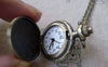 Pocket Watch - 1 PC Antique Bronze Deer Flower Pocket Watch A7198