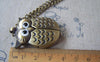 Pocket Watch - 1 PC Antique Bronze Owl Wing Pocket Watch A4611