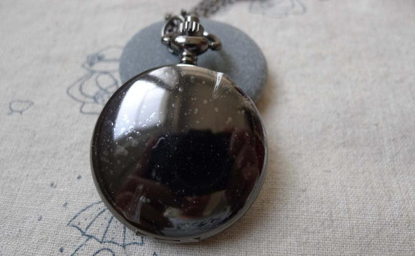 Pocket Watch - 1 PC Black Polish Pocket Watch A7143