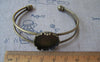 Accessories - 1 Pc Of Antique Bronze Brass Crown Edge Bracelet With Bezel Match 20mm Cameo A452