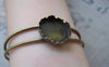 Accessories - 1 Pc Of Antique Bronze Brass Crown Edge Bracelet With Bezel Match 20mm Cameo A452