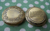 Photo Locket - 1 pc of Antique Bronze Huge Round Photo Lockets 45mm A3636