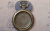 Accessories - 1 Pc Of Antique Bronze Rabbit Back Pocket Watch Round Base Pendants A7444