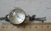 Pocket Watch - 1 PC of Antique Silver Glass Bubble Orb Pocket Watch A7144
