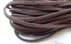 Cord - 10 meters Square Dark Brown Faux Leather Ribbon Cords A2399