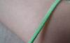 Cord - 10 meters Square Green Faux Leather Ribbon Cords A3984