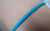 Cord - 10 meters Square Light Blue Faux Leather Ribbon Cords String A2478