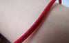 Cord - 10 meters Square Red Faux Leather Ribbon Cords String A1296
