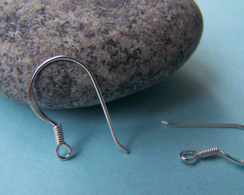 Accessories - 10 Pcs(5 Pairs) Of 925 Silver Fish Hook Earwire Findings 15x15mm A2987