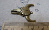 Birds, Pets & Animals - 10 pcs Antique Bronze 3D Bull Head Charms Pendants 28x31mm  A6106