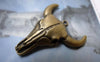 Birds, Pets & Animals - 10 pcs Antique Bronze 3D Bull Head Charms Pendants 28x31mm  A6106