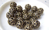 Accessories - 10 Pcs Antique Bronze 3D Filigree Flower Ball Beads 11mm  A331