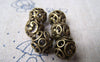 Accessories - 10 Pcs Antique Bronze 3D Filigree Flower Ball Beads 11mm  A331