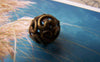 Accessories - 10 Pcs Antique Bronze 3D Filigree Flower Ball Beads 11mm  A331