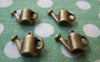 People, Profession & Hobby - 10 pcs Antique Bronze 3D Watering Pot Charms 13x16mm A3273