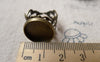 Accessories - 10 Pcs Antique Bronze Adjustable Ring Blank Shank Base With 14mm Bezel  A6903