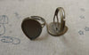Accessories - 10 Pcs Antique Bronze Adjustable Tear Drop Ring Blank Shank Base With 13x18mm Bezel A6175