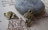 People's Accessories - 10 pcs Antique Bronze BowTie Umbrella Charms 13x19mm A1465
