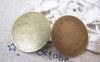 Accessories - 10 Pcs Antique Bronze Brass Round Base Setting Brooch Back With 20mm Pad A4257